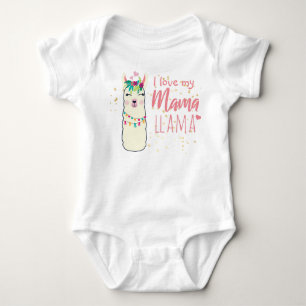 Body J'Aime Ma Mama Llama Cute Girls Pink Gold Douche