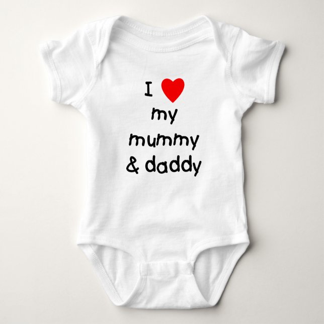 Body J'aime ma maman et papa (Devant)