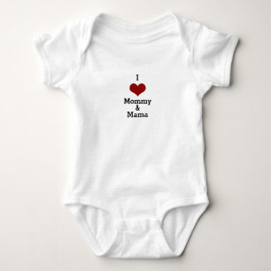 Body J'aime maman et maman maman coeur rouge