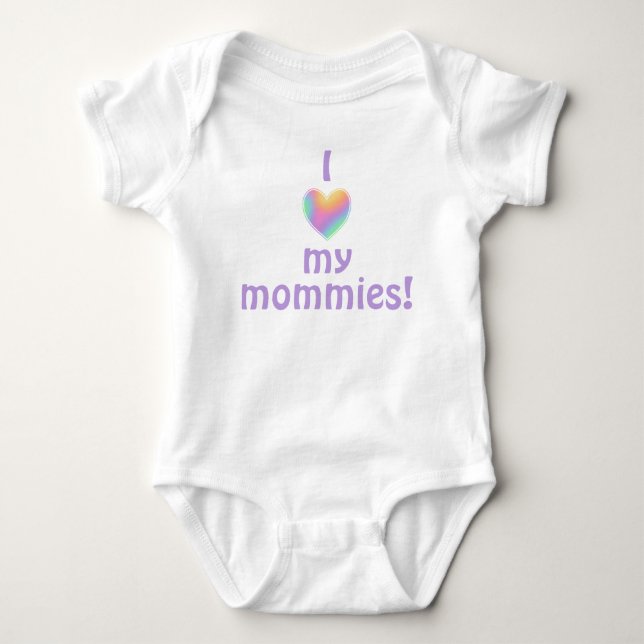 Body J'Aime Mes Mommies Baby Bodysuit (Devant)
