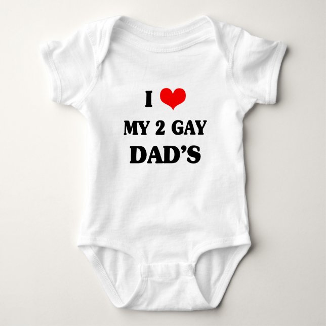 Body J'aime mon deux papas d'homosexuel (Devant)