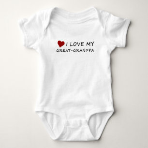 Body J'aime mon Grand-Grand-papa avec le coeur