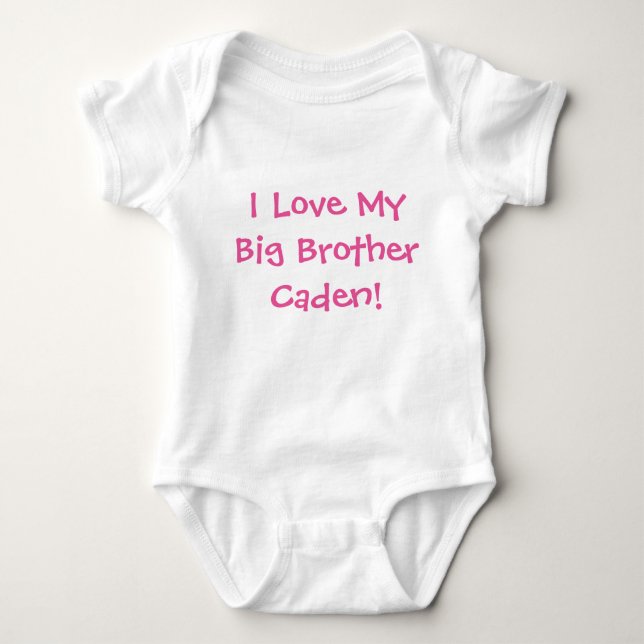 Body J'Aime Mon Gros Frère Caden Baby Un Pièce (Devant)