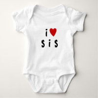 J'aime S I S | Texte personnalisé coeur SIS SOEUR