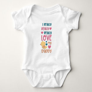Body J'Aime Vraiment Mon Papa Baby Bodysuit