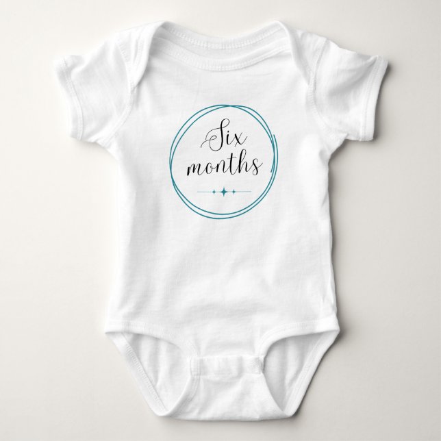 Body Jalons mensuels Bodysuit 6 mois (Devant)