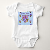 Jaune Pansy Love You Babies Bodysuit à une pièce