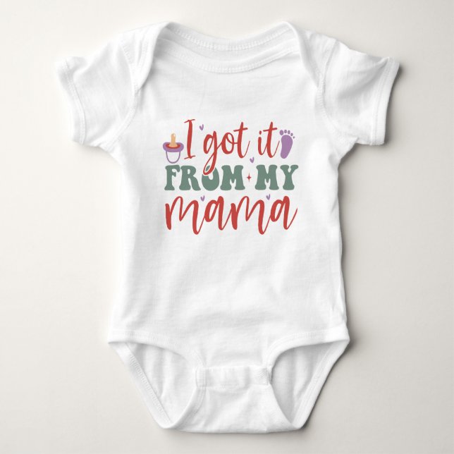 Body Je L'Ai Obtenu De Ma Mama - Boy Bodysuit (Devant)