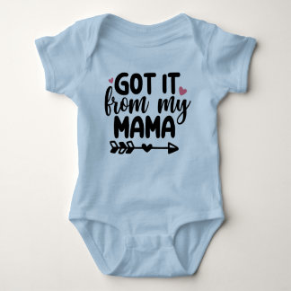 Body Je l'ai reçu de ma Mama Blue Baby Bodysuit