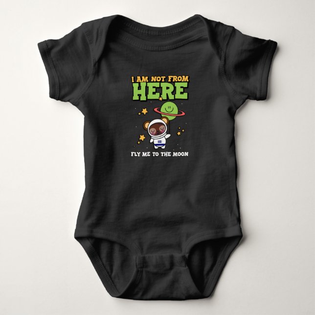 Body Je ne suis pas d'ici Baby Jersey Bodysuit (Devant)