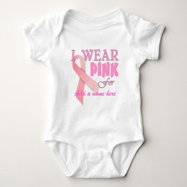 Body Je porte le rose pour Tempate nommé pour le cancer (Devant)