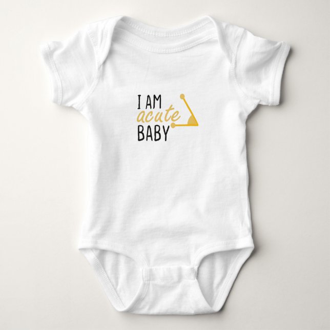 Body Je suis aigu Bébé Jaune, Bébé Math, Cadeau Nouvell (Devant)
