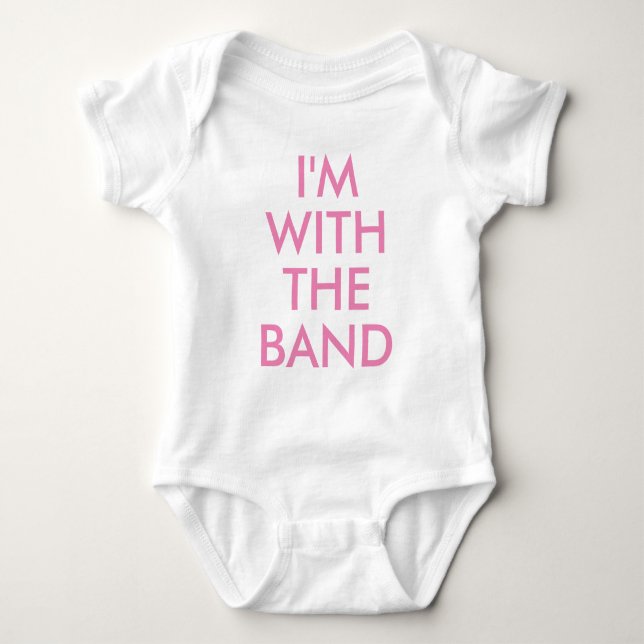 Body Je suis avec le groupe | Bodysuit bébé fille enfan (Devant)