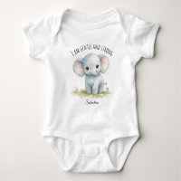 « Je suis doux et fort » Cute Baby-Shower éléphant