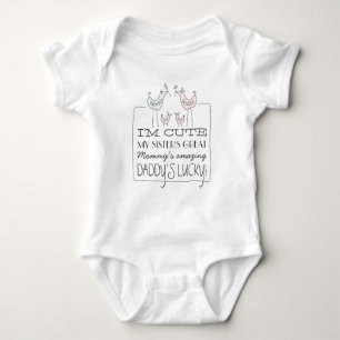 Body Je suis mignon, le T-shirt drôle chanceux du bébé