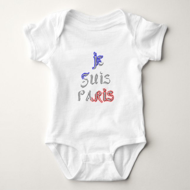 Body Je Suis Paris I Love Paris Texte Art Imprimer (Devant)