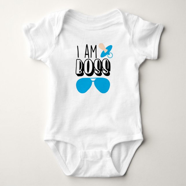 Body Je Suis Patron Drôle Bébé Garçon Imprimer (Devant)