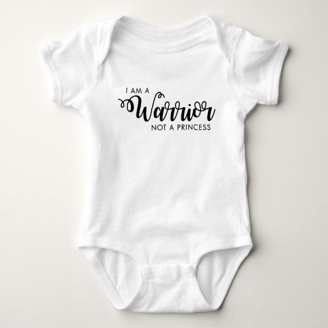 Body Je suis un guerrier et non une princesse Baby Shir (Devant)