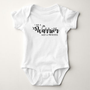 Body Je suis un guerrier pas une princesse Baby Shirt