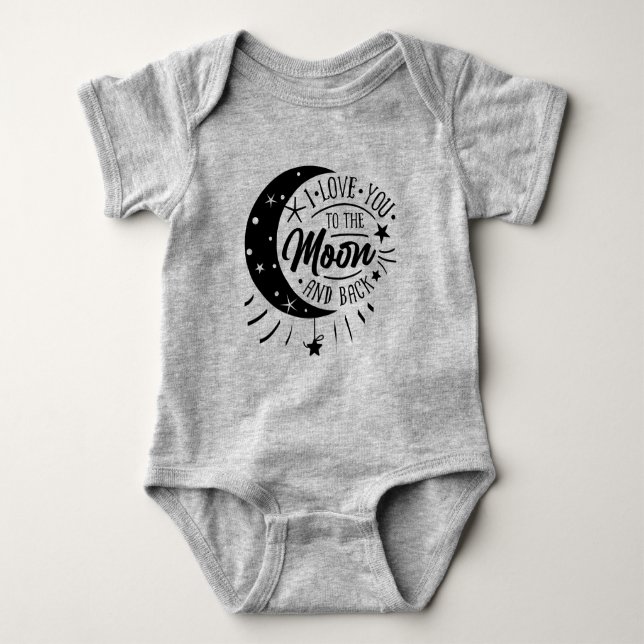Body Je T'Aime À La Lune Et Au Retour - Mignonne Nouvea (Devant)