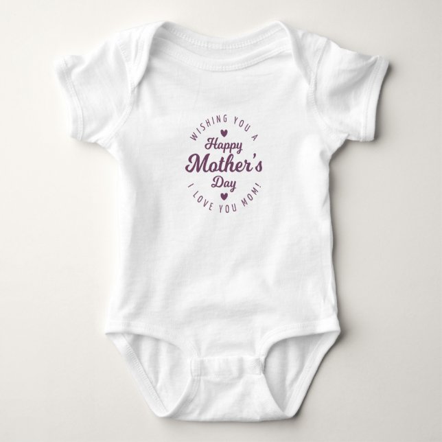 Body Je t'aime Fête des mères de maman | Bodysuit (Devant)