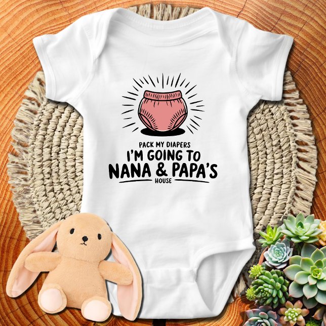Body Je vais chez Nana et Papa, grand-père drôle (Créateur téléchargé)