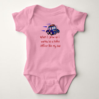 Body Je veux être un policier comme mon bébé T-Shi de