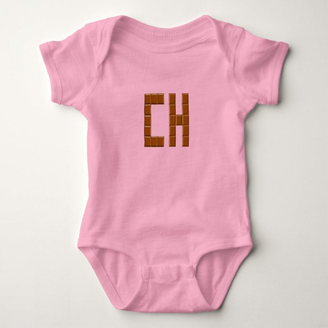 Body Jersey Rose CHOCOLATE Baby Strampler (Vorderseite)