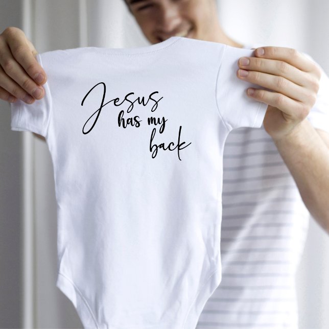Body Jésus a mon dos (Jesus has my Back religious baby bodysuit)