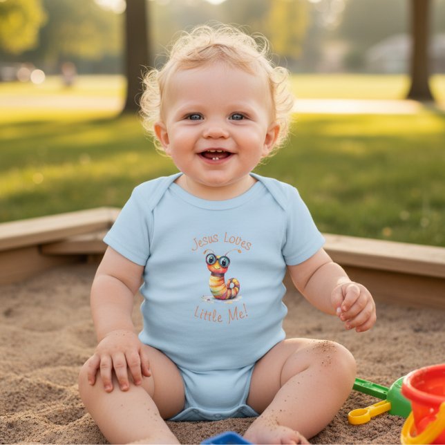 Body Jésus aime le petit garçon à la chenille mignonne  (Créateur téléchargé)