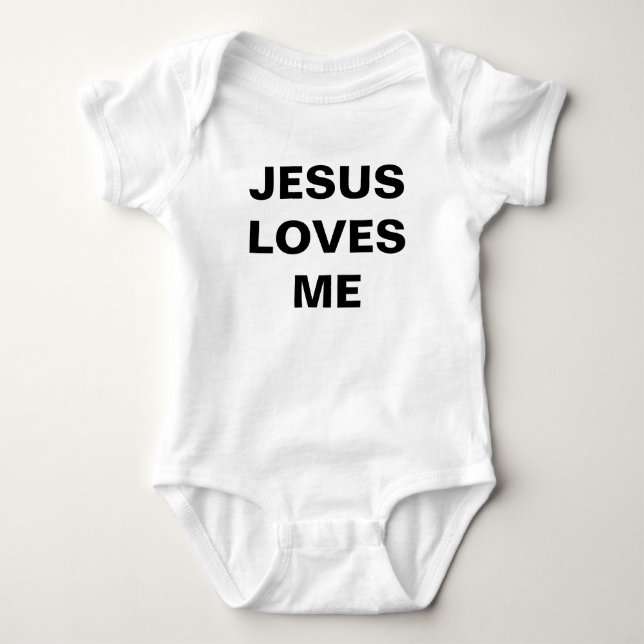 Body "Jesus Loves Me" Bébé Jersey Bodysuit (Devant)