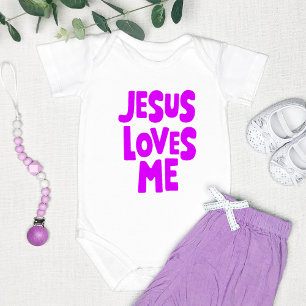 Body "Jésus m'aime" Douce et Simple Violet