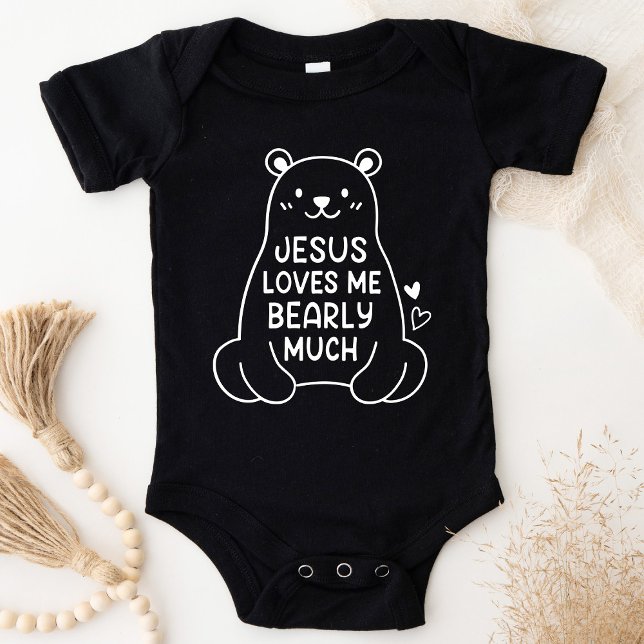 Body Jésus M'Aime Gros Bébé Chrétien Bodysuit (Créateur téléchargé)