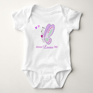 Body Jésus M'Aime Papillon Bébé Fille Bodysuit