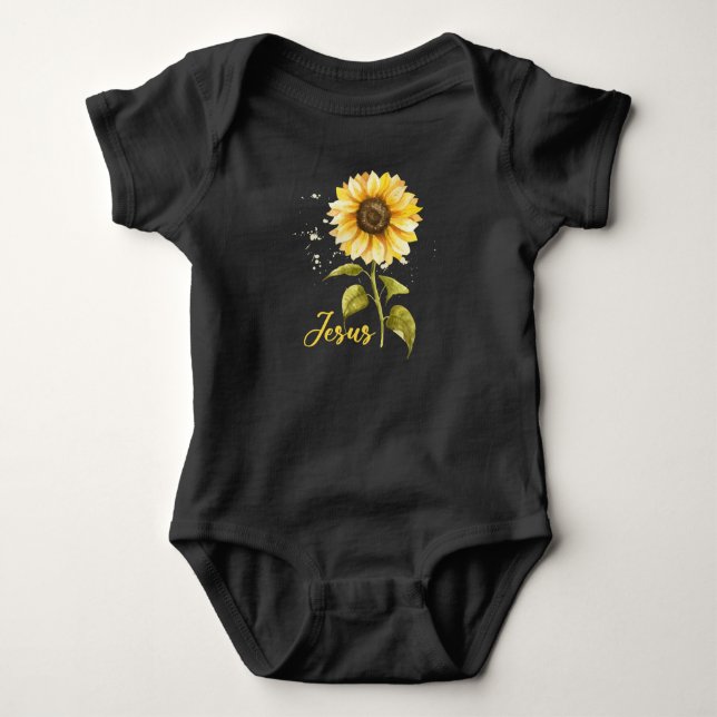 Body Jésus Tournesol Inspiration Fleur Positivité (Devant)