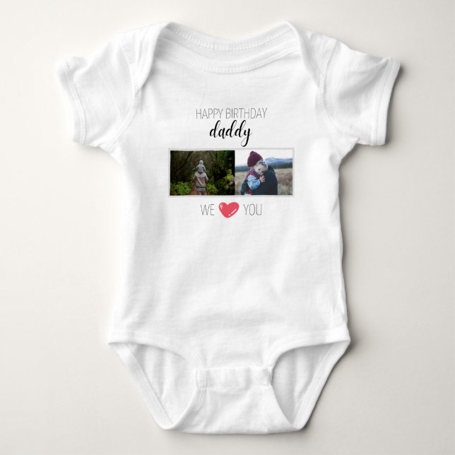 BODY JEUX ANNIVERSAIRE DADDY BABY BODYSUIT PERSONNALISÉ (Devant)