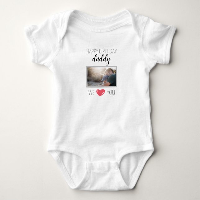 BODY JEUX ANNIVERSAIRE DADDY BABY BODYSUIT PERSONNALISÉ (Devant)