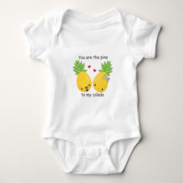 Body Joli ananas Tropical Pina Colada Romantique (Devant)