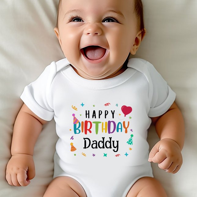 Body Joli anniversaire papa (Happy Birthday Daddy Baby Bodysuits - Adorable Designs for Daddy's Big Day!)