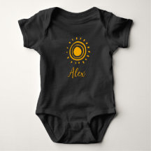 Joli bodysuit bohème soleil monogramme prénom bébé