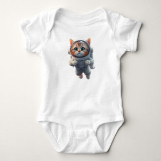 Body joli chat explorateur spatial 