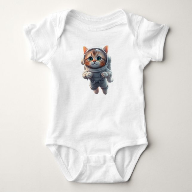 Body joli chat explorateur spatial  (Devant)