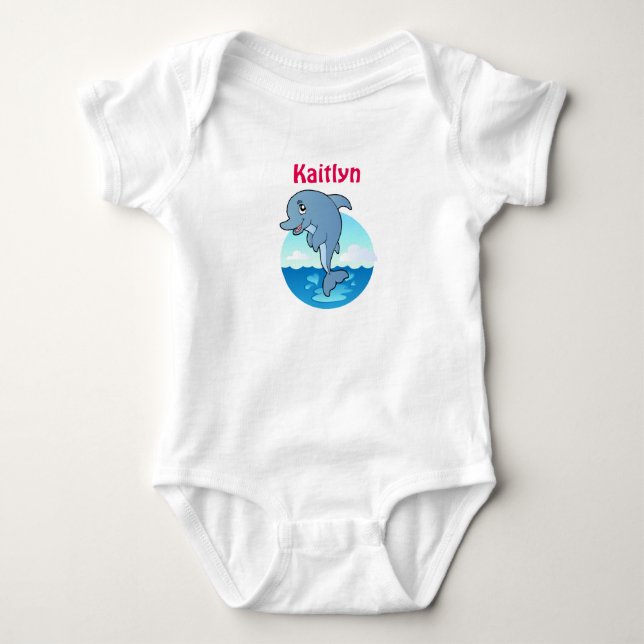 Body Joli dauphin Baby Jersey Bodysuit (Devant)