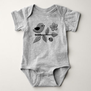 Body Joli En vichy Oiseau et Ladybug Garden Art