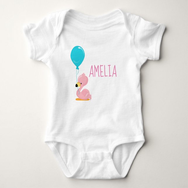 Body Joli Flamant rose rose (Devant)