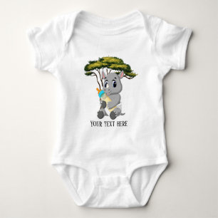Body Joli garçon jungle rhino ajouter du texte