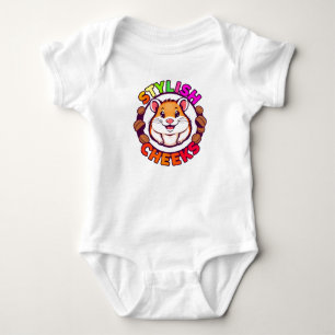 Body Joli hamster aux couleurs vives avec texte créatif