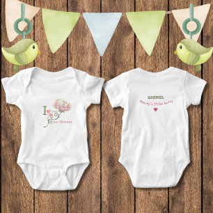 Body Joli lapin fleuri "J'aime ma maman"