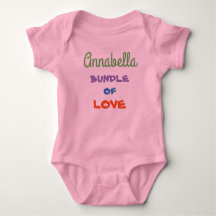 Joli maillot de bébé rose Jersey personnalisé
