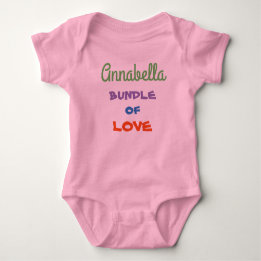 Body Joli maillot de bébé rose Jersey personnalisé
